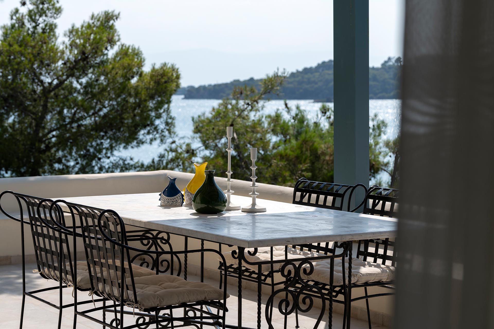 Luxury Villa Santa Maria | Porto Heli Greece Maria's House view from balcony